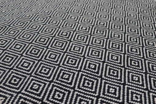Flatweave Stair runners, Diamond Black & White