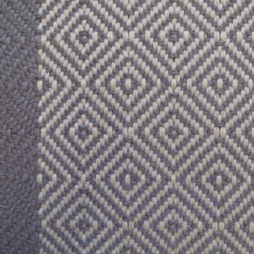 Flatweave Stair runner, Diamond Border Graphite
