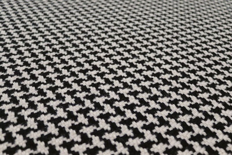 Pure wool Stair runners, Houndstooth Black & White
