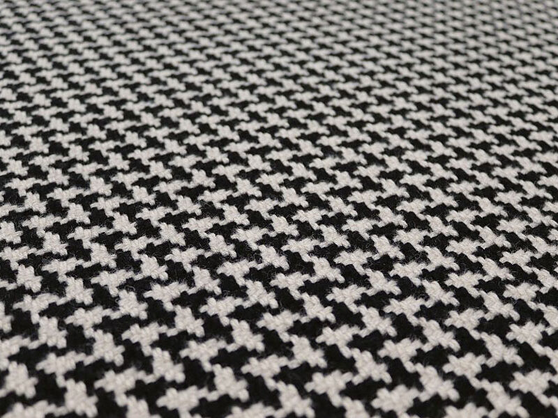Pure wool Stair runners, Houndstooth Black & White