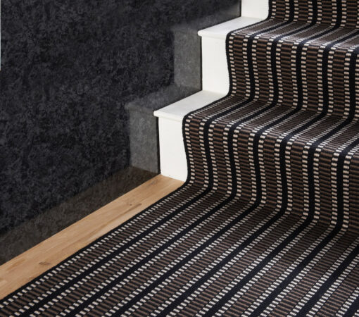Flatweave Stair runner, Stripes PNUK Black