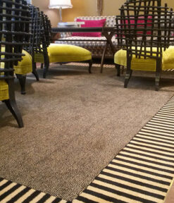 Tapis Axminster, Winston Escargot Black & Ivory avec bordure