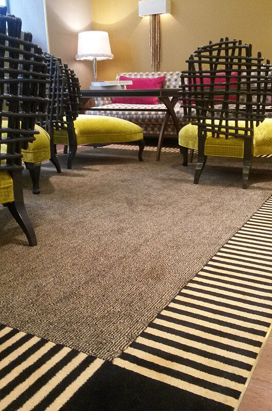 Axminster rugs, Winston Escargot Black & Ivory with Border