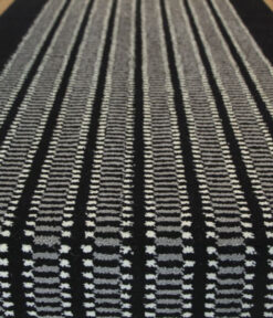 Axminster Stair runners, Chess, Black, Mid Charcoal & White
