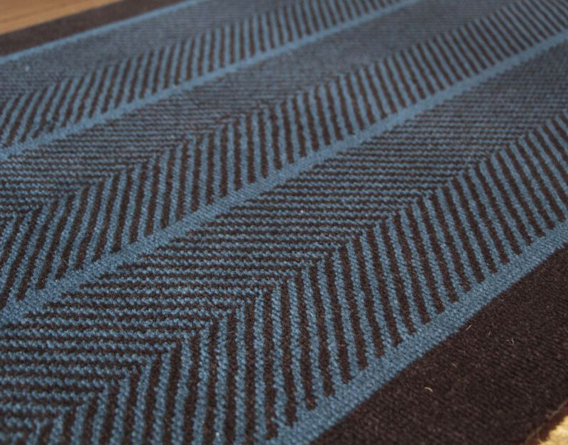 Axminster Stair runners, Chevron, Carbone & Ocean