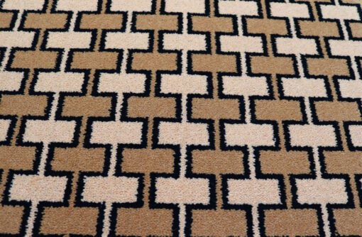 Axminster Wool Carpets, Large Brighton. Beige, Dark Beige, Black
