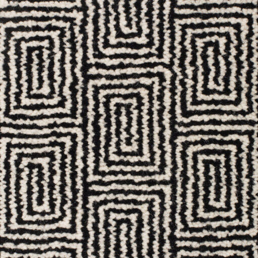 Tapis en laine Axminster, Winston Escargot. Noir, ivoire