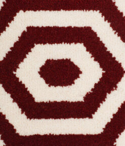 Axminster Wool Carpets, Winston Hex II. Autumn Red, White