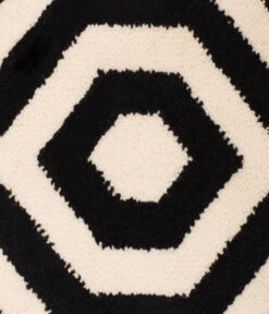 Tapis en laine Axminster, Winston Hex I. Noir, Ivoire