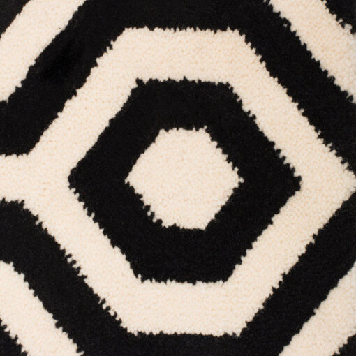 Tapis en laine Axminster, Winston Hex I. Noir, Ivoire