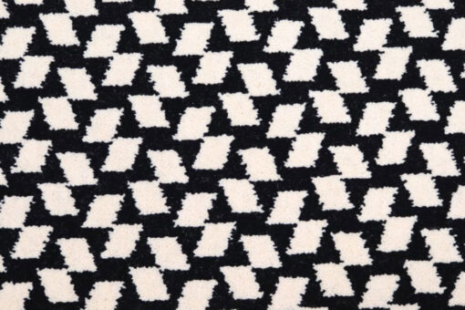 Tapis en laine Axminster, Winston Jewel. Noir, Ivoire