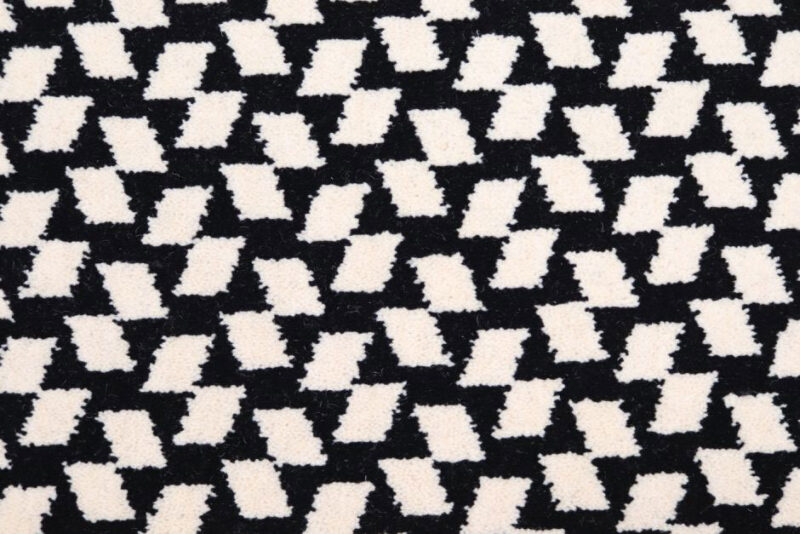 Tapis en laine Axminster, Winston Jewel. Noir, Ivoire