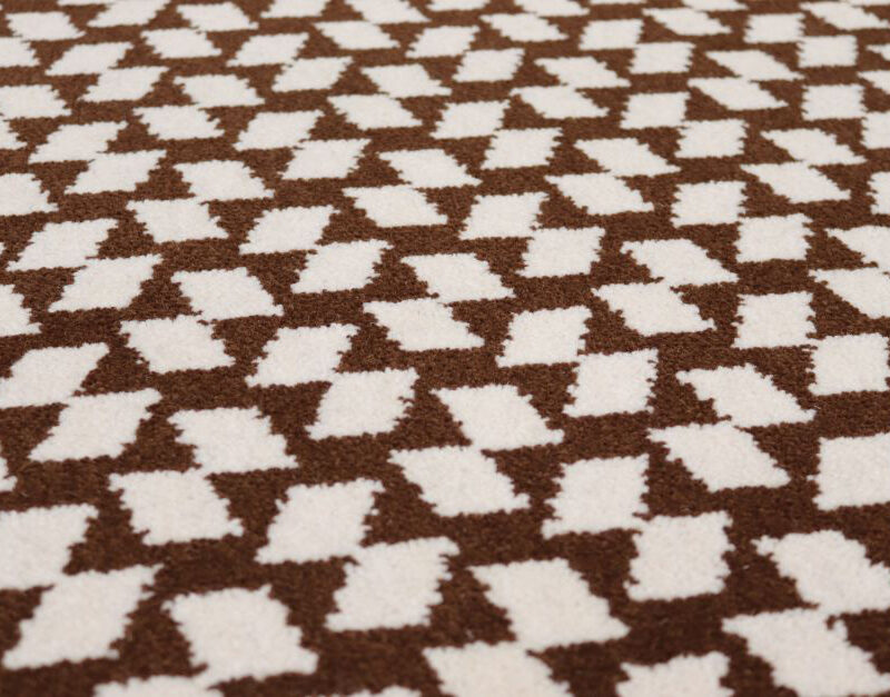 Tapis en laine Axminster, Winston Jewel. Marron, Ivoire