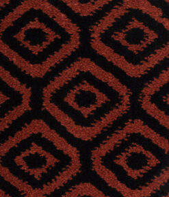 Tapis en laine Axminster, grand diamant. Noir, Roussâtre