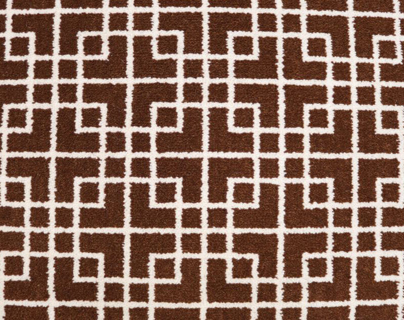 Tapis en laine Axminster, Grand Tamise I. Brun, Ivoire
