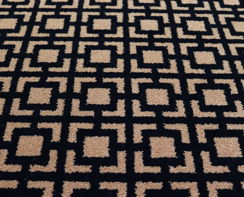 Tappeti di lana Axminster, Tamise II. Beige scuro, nero