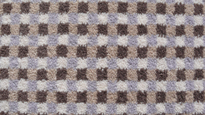 Tapis en laine Axminster, Vichy. Beige