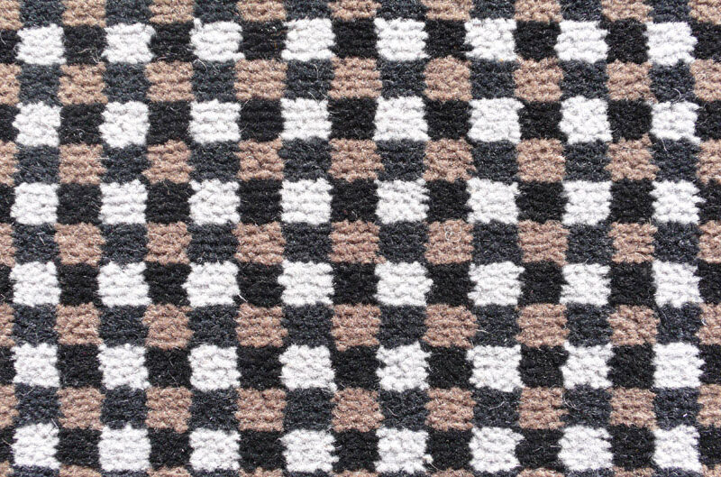 Tapis en laine Axminster, Vichy. Noir