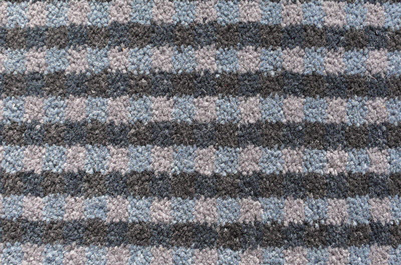 Tapis en laine Axminster, Vichy. Bleu