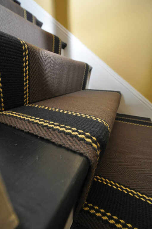 Bespoke stair runners, Flatweave Special Striped Border