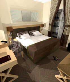 Tapis en laine sur mesure, Hôtel Galileo Special