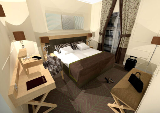 Bespoke wool carpets, Hotel Galileo Special