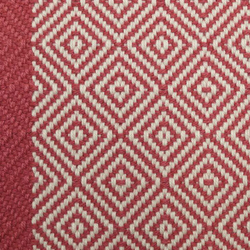 Flatweave Stair runner, Diamond Border Rouge