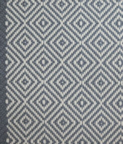 Flatweave Stair runner, Diamond Border Nickel