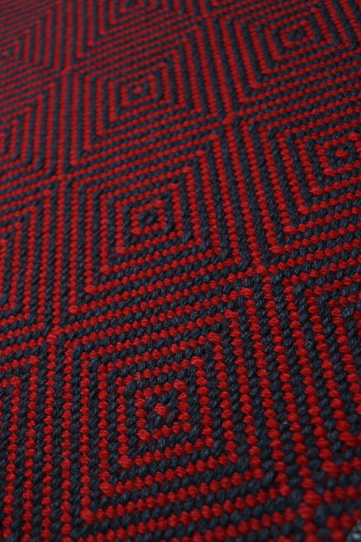 Flatweave Stair runners, Large Diamond Flame Red