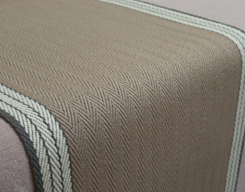 Flatweave Stair runner, Stripes Finley FG04 Linen & White