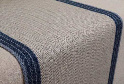 Flatweave Stair runner, Stripes Finley FG06 Lt.Grey & Denim