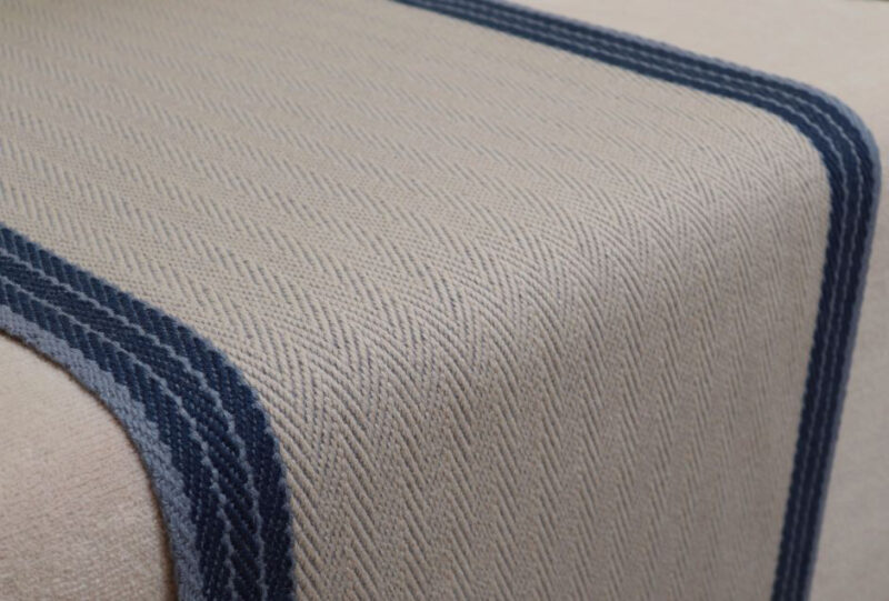 Flatweave Stair runner, Stripes Finley FG06 Lt.Grey & Denim
