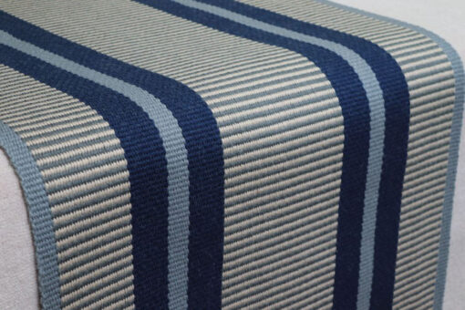 Flatweave Stair runner, Stripes Transat French Blue PNT27