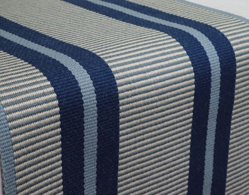 Flatweave Stair runner, Stripes Transat French Blue PNT27