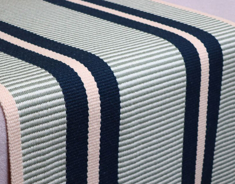 Flatweave Stair runner, Stripes Transat Peacock PNT28