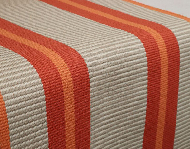 Flatweave Stair runner, Stripes Transat Tangerine PNT29