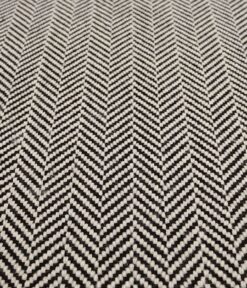 Flatweave Stair runners, Herringbone Ivory & Black