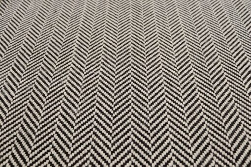 Flatweave Stair runners, Herringbone Ivory & Black