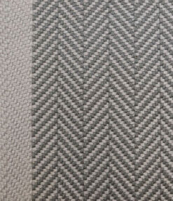 Flatweave Stair runner, Herringbone Border Nickel & Lt.Grey