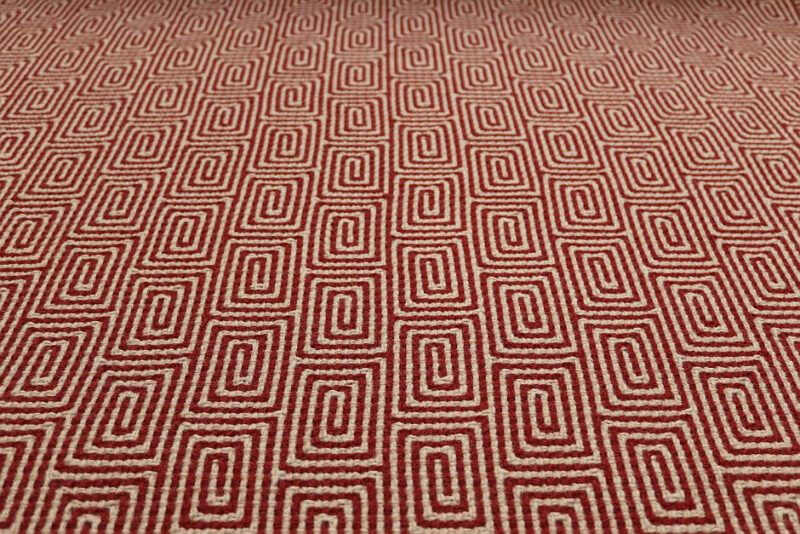 Marches d'escalier en tissu plat, Escargot. Rouge