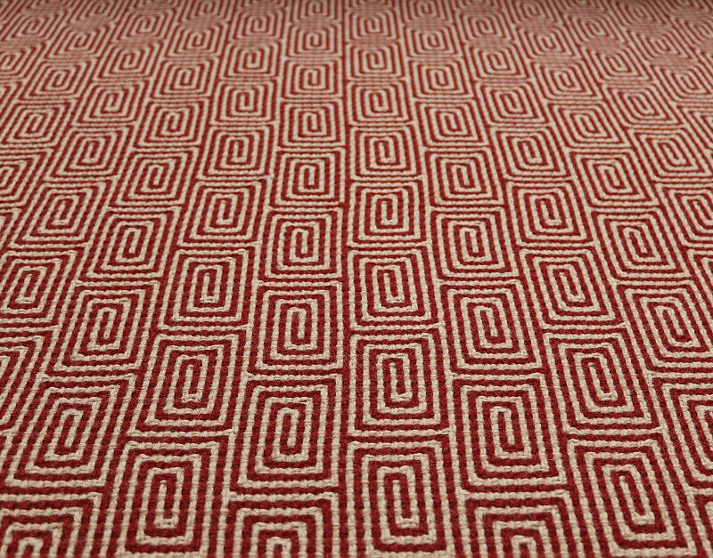 Flatweave Stair runners, Escargot. Red