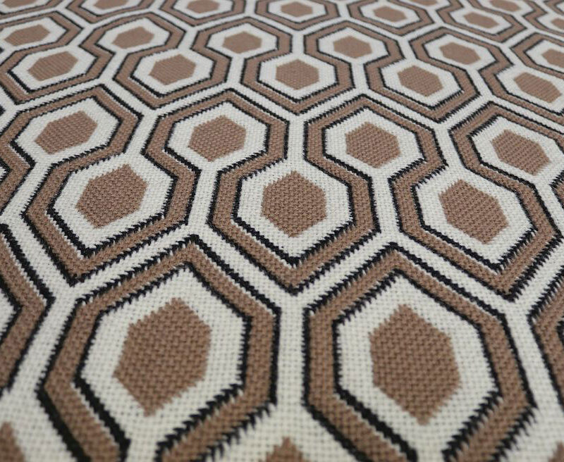 Passage d'escalier Tissé plat, Hex. Bran/Anthracite