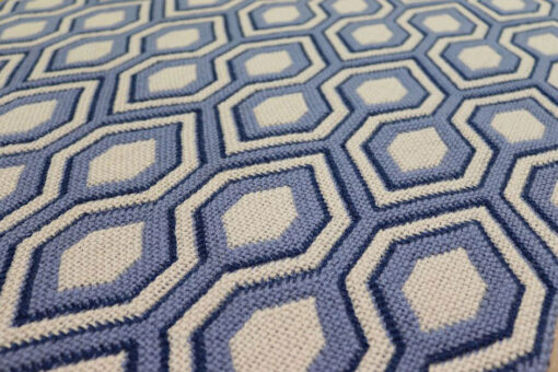 Marches d'escalier à tissage plat, Hex. Denim/Bleu foncé