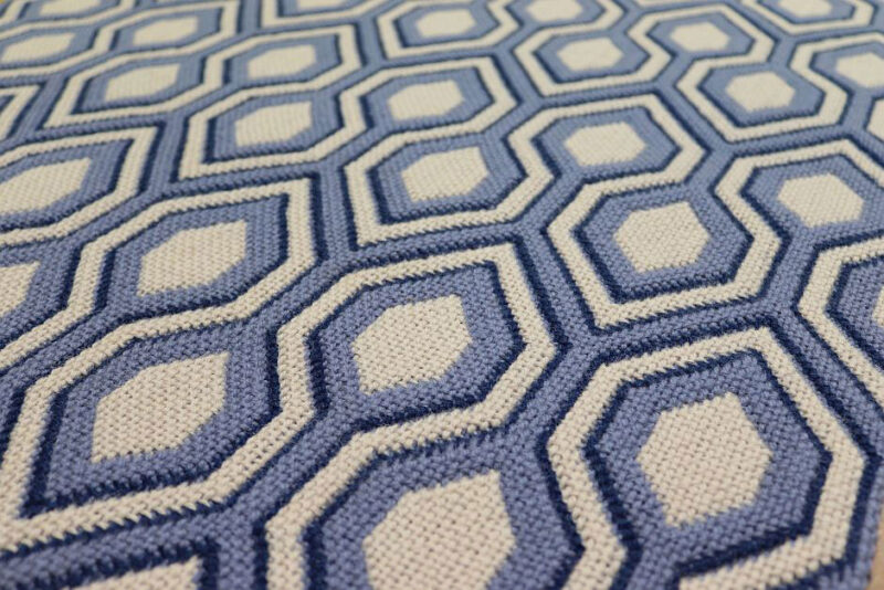 Marches d'escalier à tissage plat, Hex. Denim/Bleu foncé