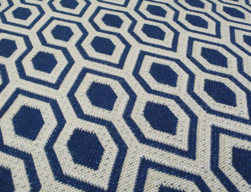 Marches d'escalier à tissage plat, Hex. Denim/Bleu foncé inversé