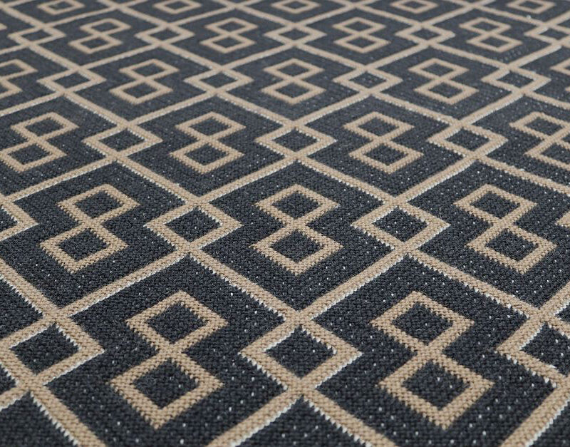 Marches d'escalier Flatweave, Kent. Revers Bran/Anthracite