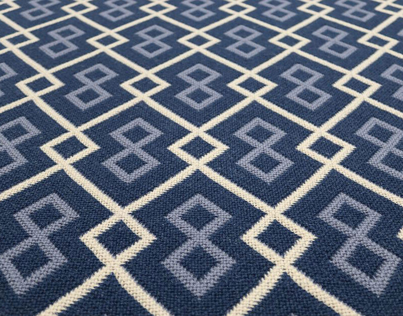 Marches d'escalier en tissu plat, Kent. Denim/Bleu foncé