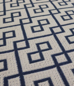 Marches d'escalier à tissage plat, Kent. Revers denim/bleu foncé