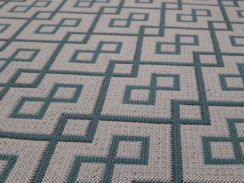 Marches d'escalier en tissu plat, Kent. Revers de pigeon/d'ardoise