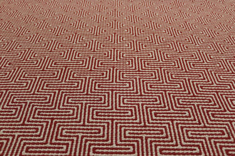 Coulisses d'escalier en tissu plat, Labyrinthe. Rouge